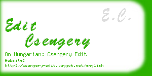 edit csengery business card